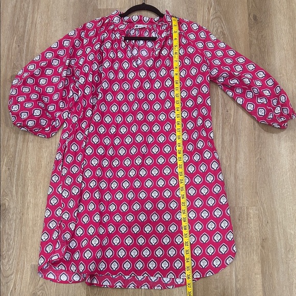 Caryn Lawn Vibrant Red Leaf Patterned dress - Picture 6 of 10